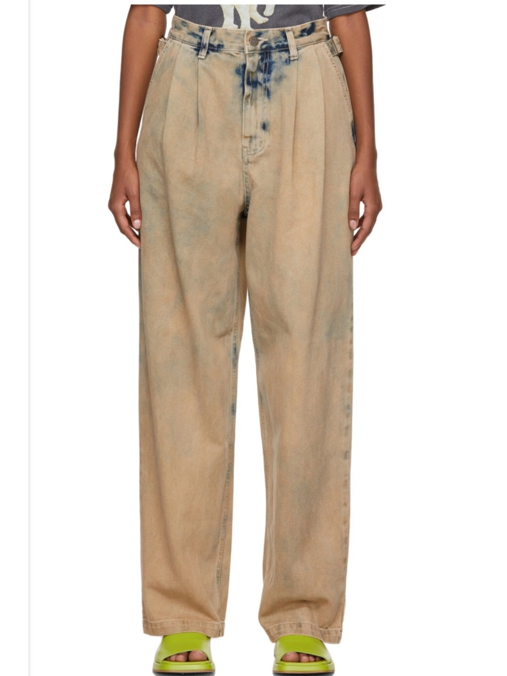 TheOpen Product Beige & Blue Tie-Dye Jeans size 1